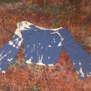 Off the shoulder bleached top